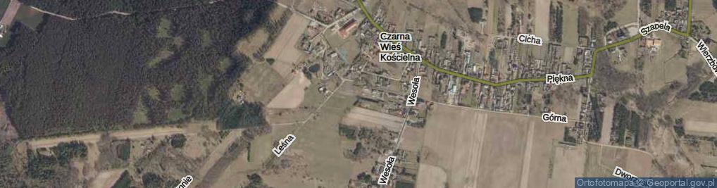 Zdjęcie satelitarne Czarna Wieś Kościelna ul.